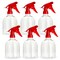 6 Pack Empty Plastic Spray Bottles 16 oz – Bulk Red Squirt Water Sprayer for Hair, Cleaning Solutions, and Plants with Adjustable Nozzle and Misting Trigger